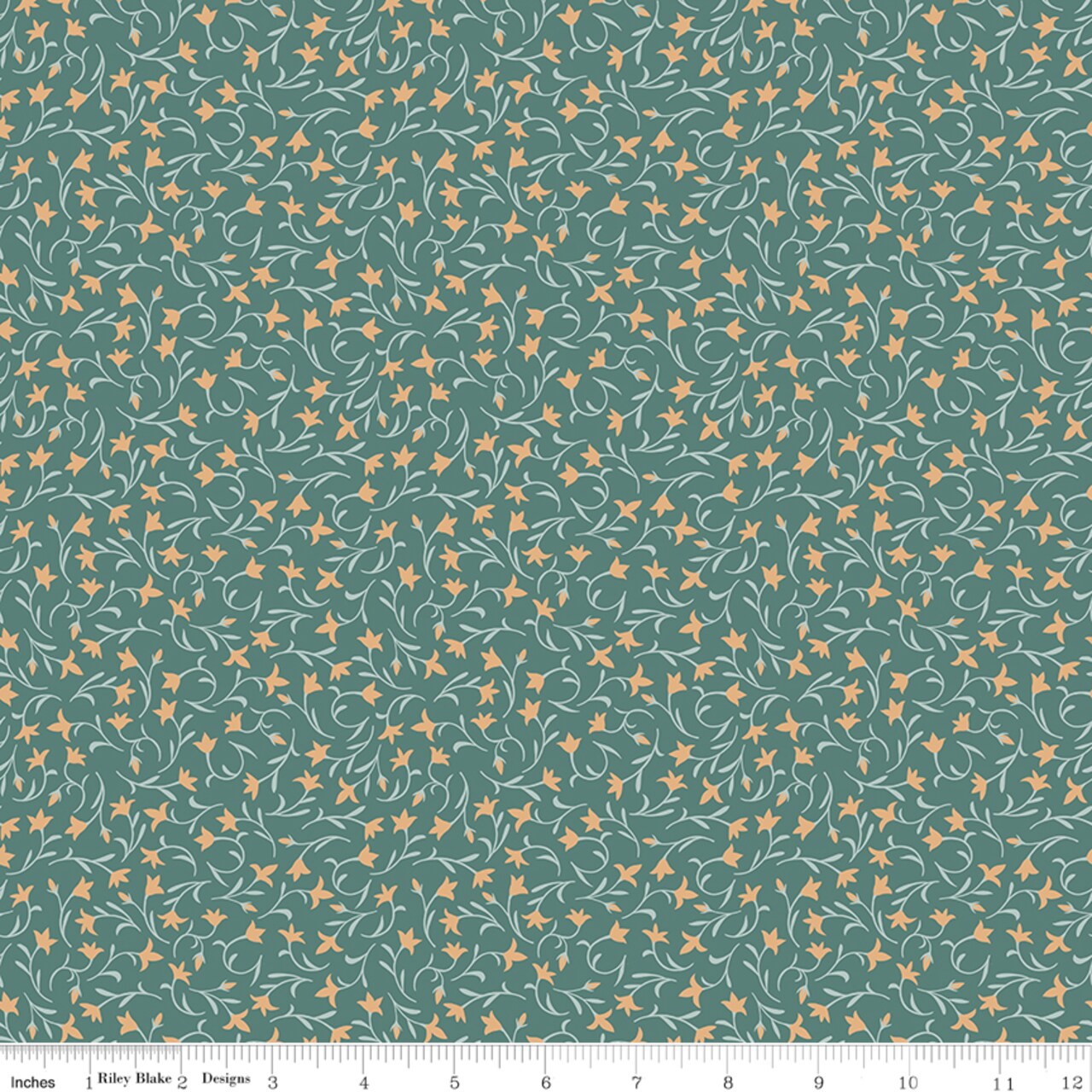 Flower Toss in Teal (c17114-teal) | Ambleside | Amanda Niederhauser | Riley Blake